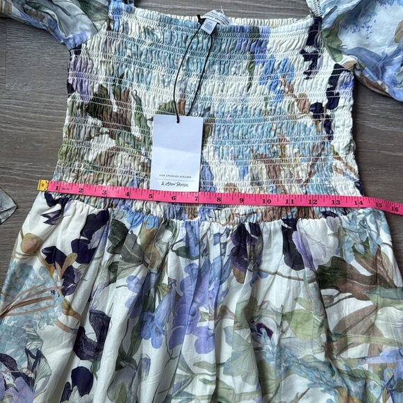 NEW OTHER STORIES  Floral Long Sleeve Smocked Cotton Dress 8 - Picture 11 of 14